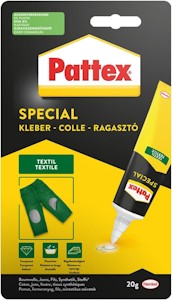 Pattex Spezialkleber Textil, Textilkleber für verschiedene Textilien mit hoher Haftfestigkeit und spurenfreier Trocknung, wasch- und bügelbeständig, 1x20g   - Jetzt bei Amazon bestellen*